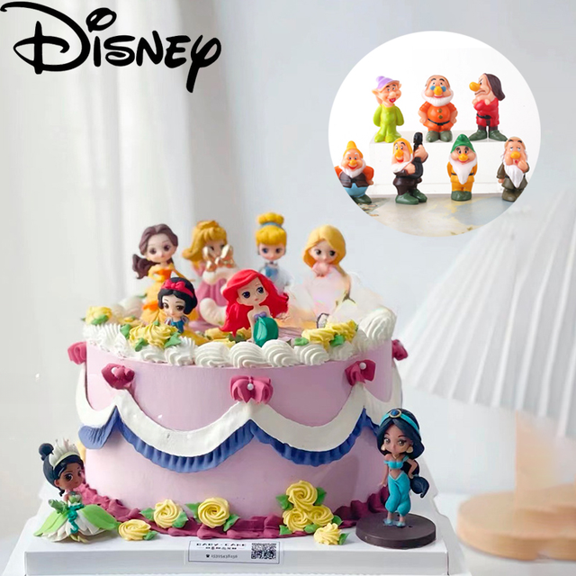 Disney-Princesa Decoração De Bolo Para Festa, Mickey Ornamento, Brinquedo  De PVC, Presente De Aniversário, Chuveiro De Bebê, Festa Infantil,  Decoração De Cozimento - AliExpress